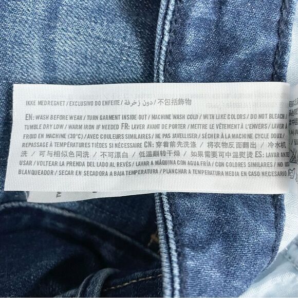 Abercrombie & Fitch Women’s Boyshort Denim Jean Shorts Size 8 Cuffed Medium Wash - Picture 6 of 9